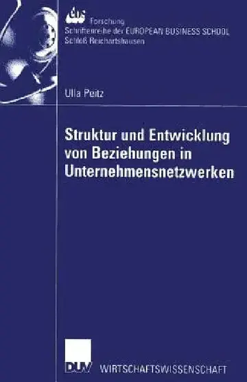 Cover of Struktur Und Entwicklung Von Beziehungen in Unternehmensnetzwerken
