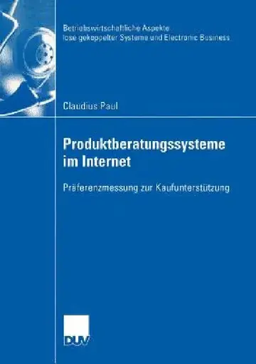 Cover of Produktberatungssysteme Im Internet
