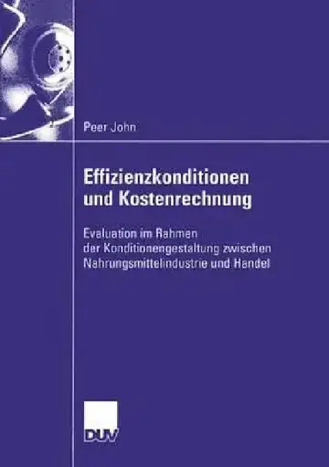 Cover of Effizienzkonditionen Und Kostenrechnung