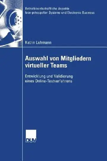Cover of Auswahl Von Mitgliedern Virtueller Teams