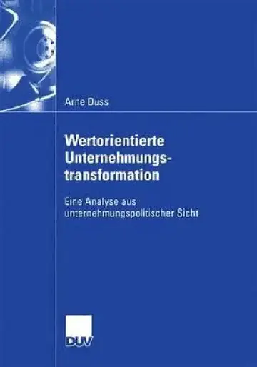 Cover of Wertorientierte Unternehmungstransformation