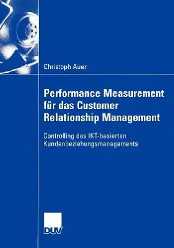 Cover of Performance Measurement Für Das Customer Relationship Management