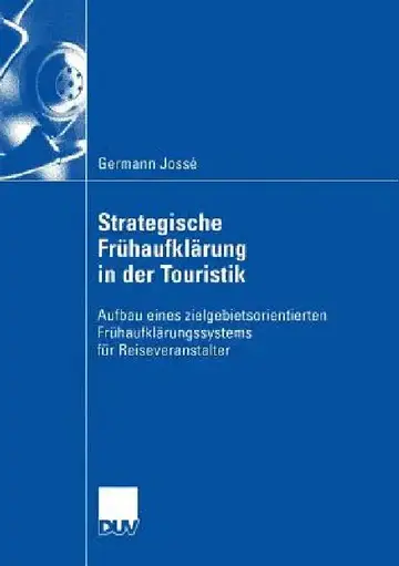 Cover of Strategische Frühaufklärung in Der Touristik