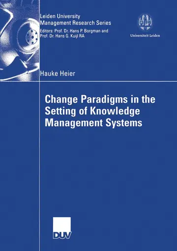 Cover of Change Paradigms in the Setting of Knowledge Management Systems