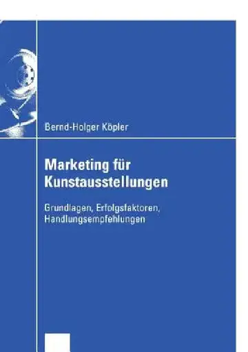 Cover of Marketing Für Kunstausstellungen