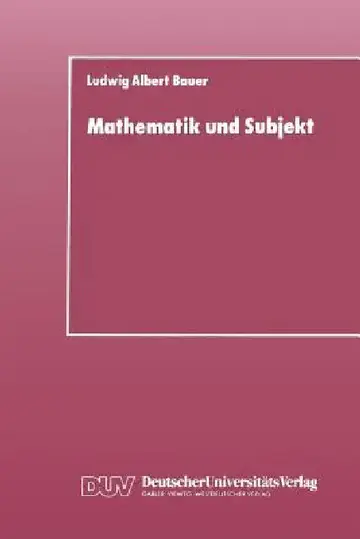 Cover of Mathematik Und Subjekt