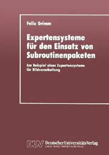 Cover of Expertensysteme Für Den Einsatz Von Subroutinenpaketen