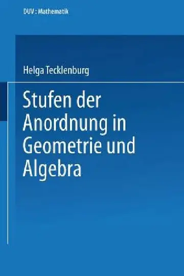 Cover of Stufen Der Anordnung in Geometrie Und Algebra