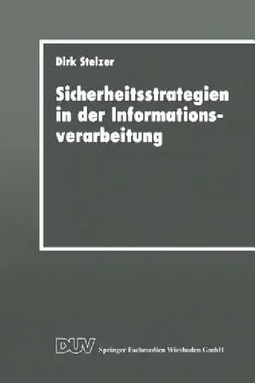 Cover of Sicherheitsstrategien in Der Informationsverarbeitung