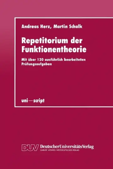 Cover of Repetitorium Der Funktionentheorie