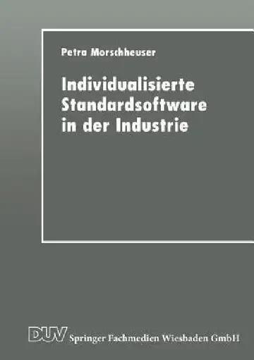 Cover of Individualisierte Standardsoftware in Der Industrie