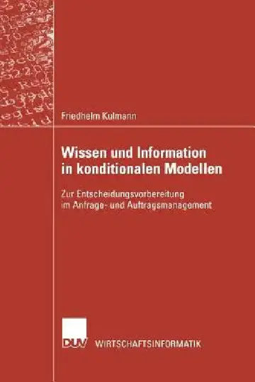 Cover of Wissen Und Information in Konditionalen Modellen