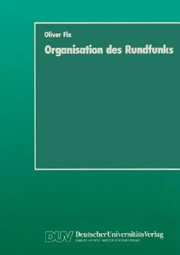 Cover of Organisation Des Rundfunks