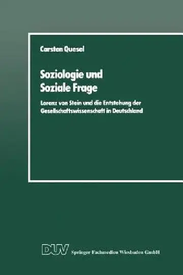 Cover of Soziologie Und Soziale Frage