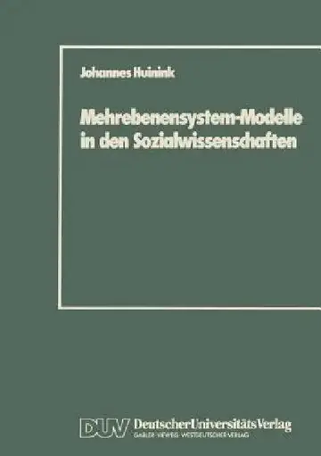 Cover of Mehrebenensystem-Modelle in Den Sozialwissenschaften
