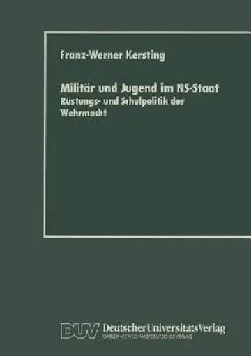Cover of Militär Und Jugend Im Ns-Staat