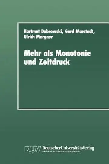 Cover of Mehr ALS Monotonie Und Zeitdruck