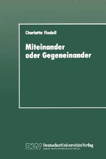 Cover of Miteinander Oder Gegeneinander