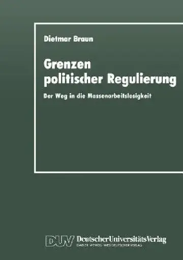 Cover of Grenzen Politischer Regulierung