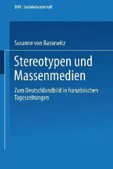 Cover of Stereotypen Und Massenmedien