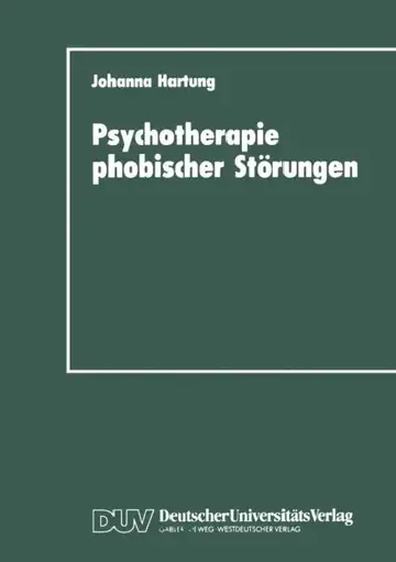 Cover of Psychotherapie Phobischer Störungen