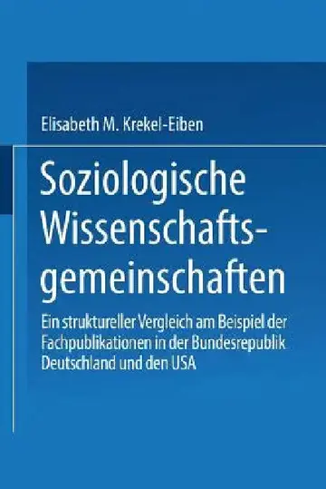 Cover of Soziologische Wissenschaftsgemeinschaften
