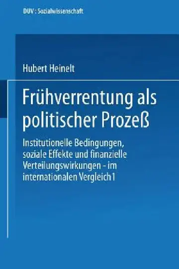 Cover of Frühverrentung ALS Politischer Prozeß