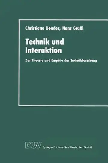 Cover of Technik Und Interaktion