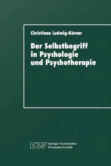Cover of Der Selbstbegriff in Psychologie Und Psychotherapie