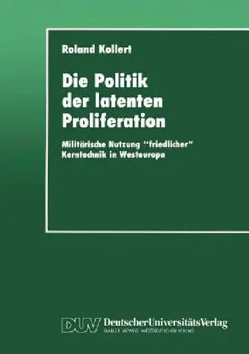 Cover of Die Politik Der Latenten Proliferation