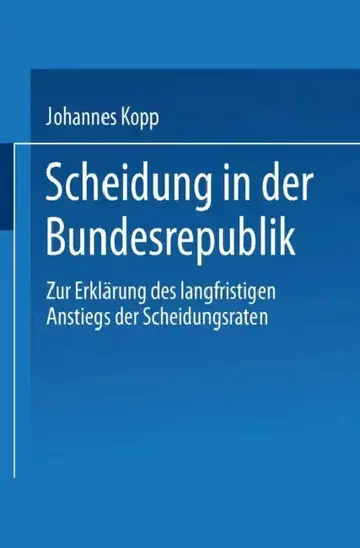 Cover of Scheidung in Der Bundesrepublik