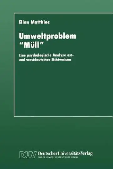 Cover of Umweltproblem "Müll"