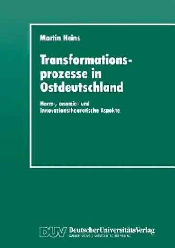 Cover of Transformationsprozesse in Ostdeutschland