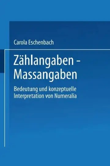 Cover of Zählangaben -- Maßangaben