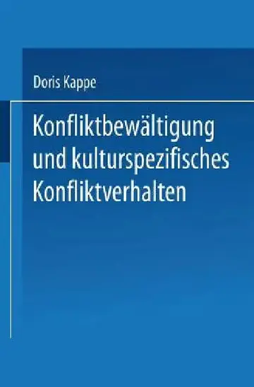 Cover of Konfliktbewältigung Und Kulturspezifisches Konfliktverhalten