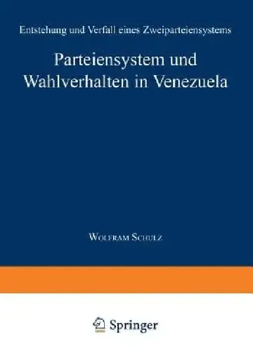 Cover of Parteiensystem Und Wahlverhalten in Venezuela