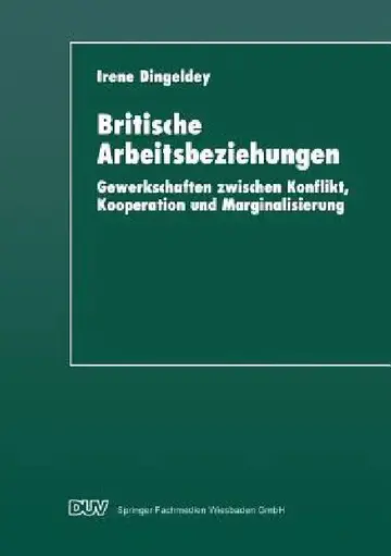 Cover of Britische Arbeitsbeziehungen