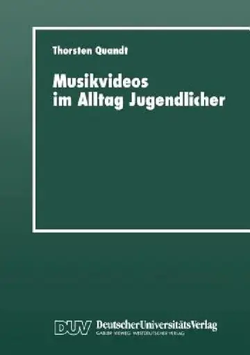 Cover of Musikvideos Im Alltag Jugendlicher