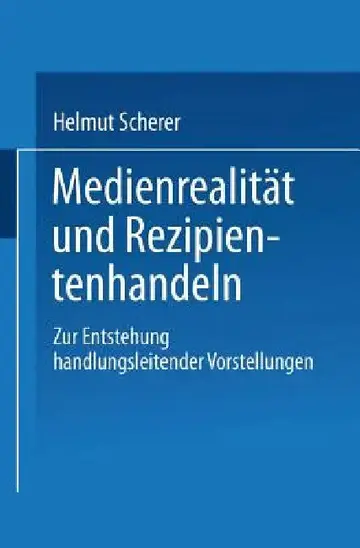 Cover of Medienrealität Und Rezipientenhandeln