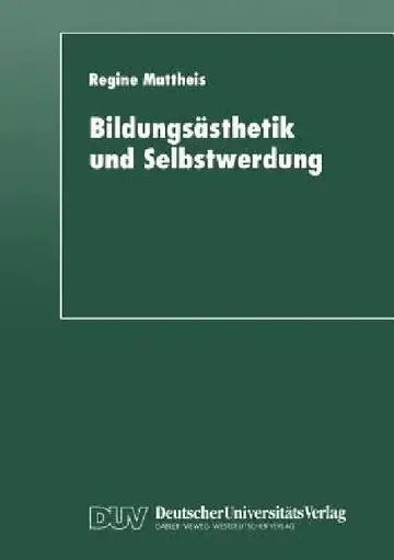 Cover of Bildungsästhetik Und Selbstwerdung