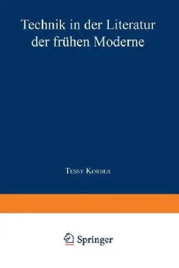 Cover of Technik in Der Literatur Der Frühen Moderne