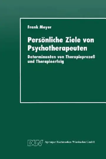 Cover of Persönliche Ziele Von Psychotherapeuten