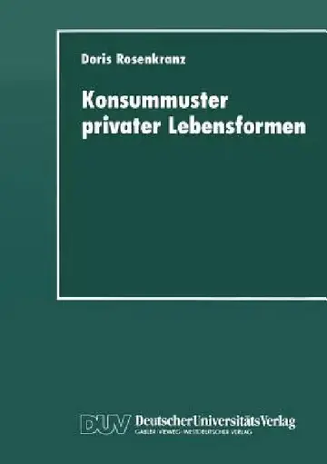 Cover of Konsummuster Privater Lebensformen