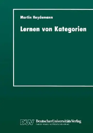 Cover of Lernen Von Kategorien