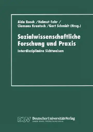 Cover of Sozialwissenschaftliche Forschung Und PRAXIS