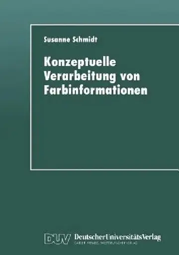 Cover of Konzeptuelle Verarbeitung Von Farbinformationen