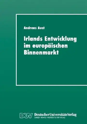 Cover of Irlands Entwicklung Im Europäischen Binnenmarkt