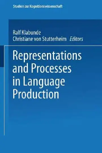 Cover of Representations and Processes in Language Production