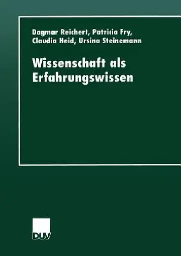 Cover of Wissenschaft ALS Erfahrungswissen