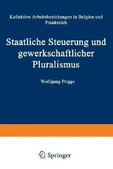 Cover of Staatliche Steuerung Und Gewerkschaftlicher Pluralismus